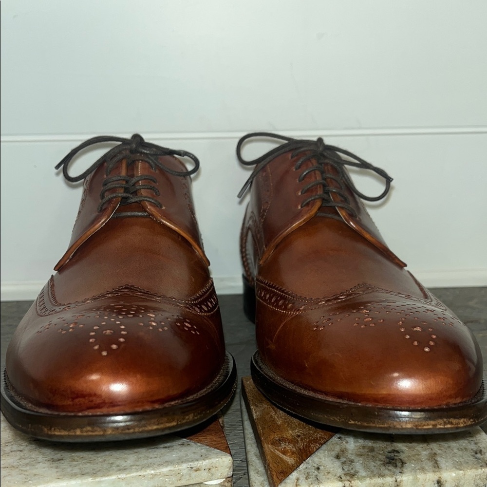 Ace Marks Wingtip Vincent Wingtip Cognac Antique - Size 12 - Picture 7 of 17